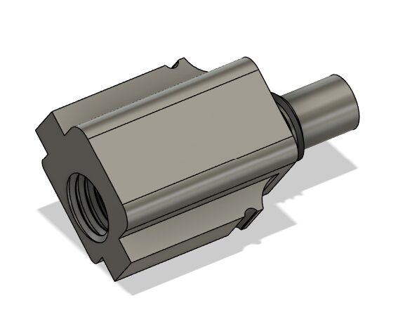 Screwing threaded rod into mounting plate