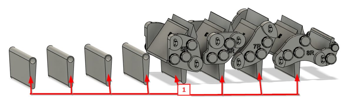 Center Guide Flap pieces